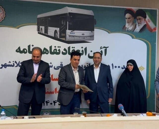 امضای تفاهم نامه خرید ۱۲۰ اتوبوس برقی در تبریز